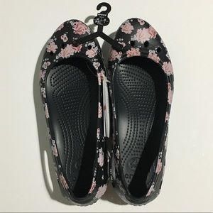 Croc floral flats